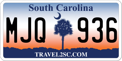 SC license plate MJQ936
