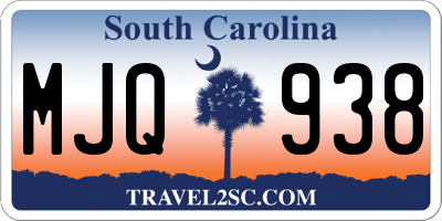 SC license plate MJQ938