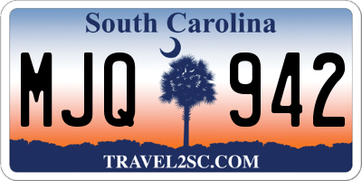 SC license plate MJQ942