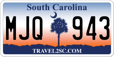 SC license plate MJQ943