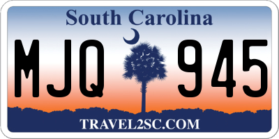SC license plate MJQ945