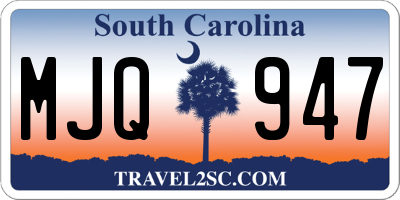 SC license plate MJQ947