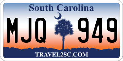 SC license plate MJQ949