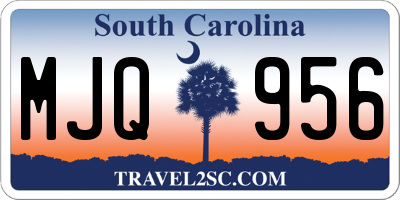 SC license plate MJQ956