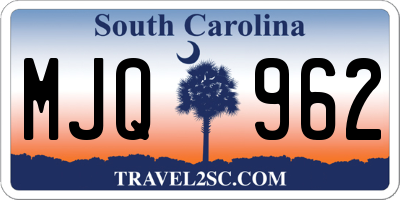 SC license plate MJQ962