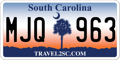 SC license plate MJQ963