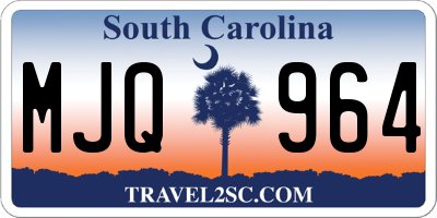 SC license plate MJQ964