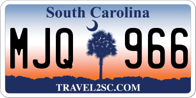 SC license plate MJQ966