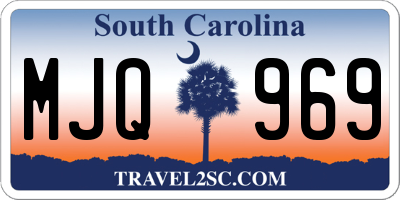 SC license plate MJQ969