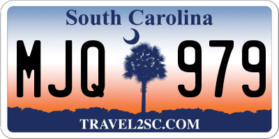 SC license plate MJQ979