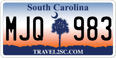 SC license plate MJQ983