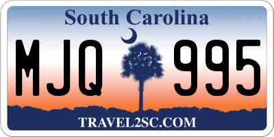 SC license plate MJQ995