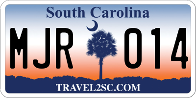 SC license plate MJR014