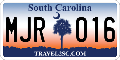 SC license plate MJR016