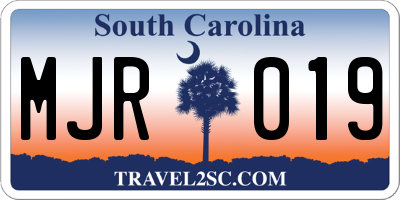 SC license plate MJR019