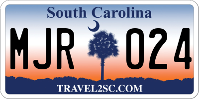 SC license plate MJR024