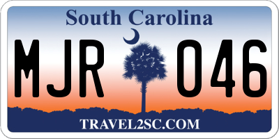 SC license plate MJR046