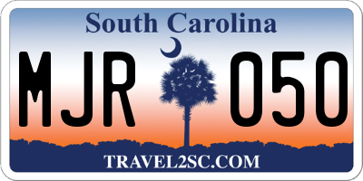 SC license plate MJR050