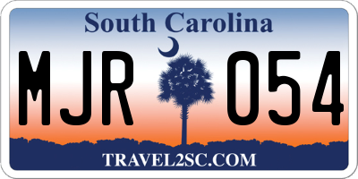 SC license plate MJR054