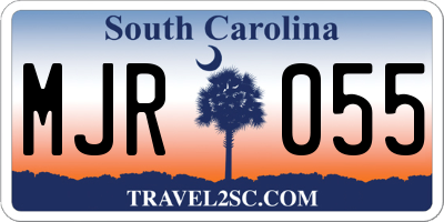 SC license plate MJR055