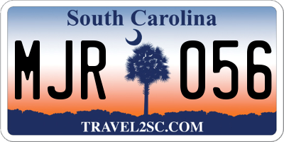 SC license plate MJR056