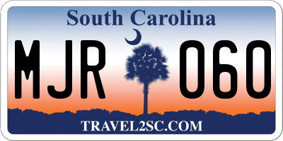SC license plate MJR060