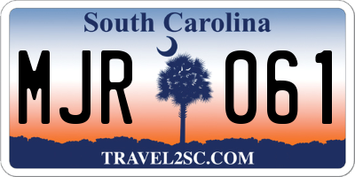 SC license plate MJR061