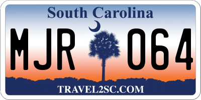 SC license plate MJR064