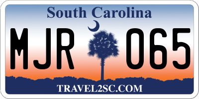 SC license plate MJR065