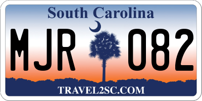 SC license plate MJR082