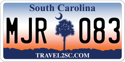 SC license plate MJR083