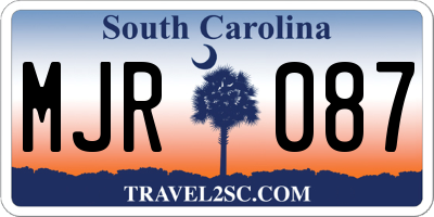 SC license plate MJR087