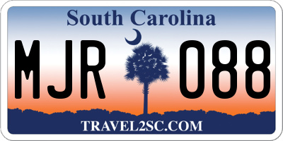 SC license plate MJR088