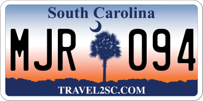 SC license plate MJR094
