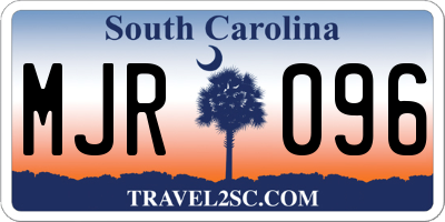 SC license plate MJR096