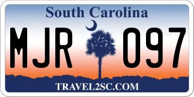 SC license plate MJR097