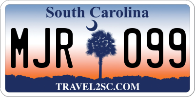 SC license plate MJR099