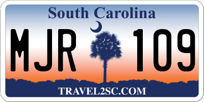 SC license plate MJR109