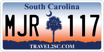 SC license plate MJR117