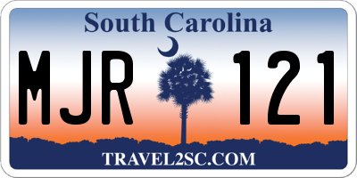 SC license plate MJR121