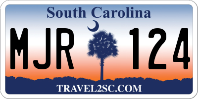SC license plate MJR124