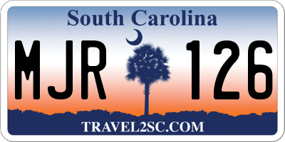 SC license plate MJR126