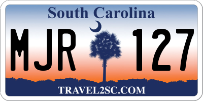 SC license plate MJR127