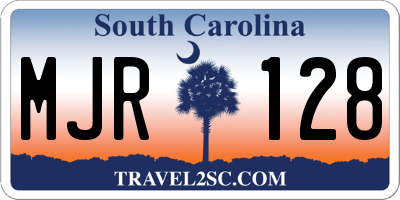 SC license plate MJR128