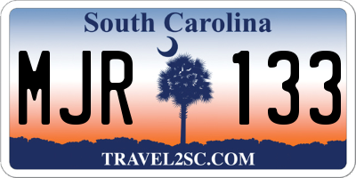 SC license plate MJR133