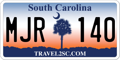 SC license plate MJR140
