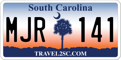 SC license plate MJR141