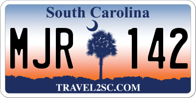SC license plate MJR142