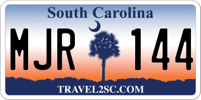 SC license plate MJR144