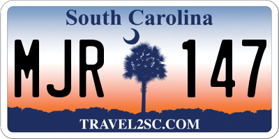 SC license plate MJR147